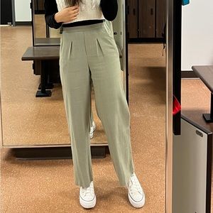 Green Linen Pants